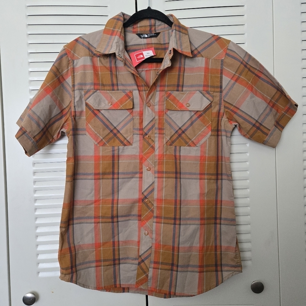 The North Face Checkered Men's Short Sleeve Button Down Shirt Size S/P